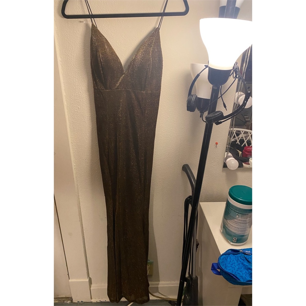 Padded gold dress